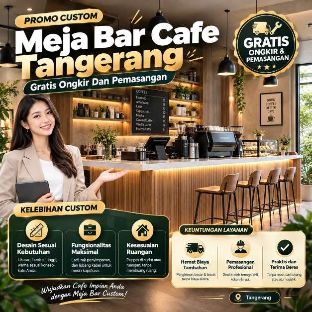 Custom Meja Bar Cafe Tangerang