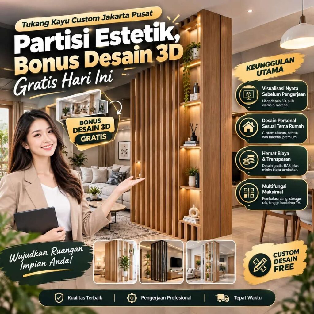 Tukang kayu custom Jakarta Pusat